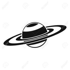 Saturn rings icon. Simple illustration of Saturn rings vector icon for web